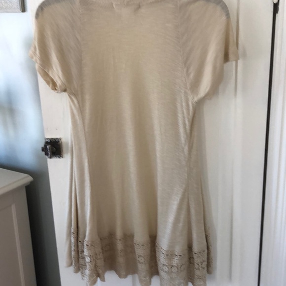 Beige knit top with crochet detailed bottom BOHO🤍 - Picture 3 of 3